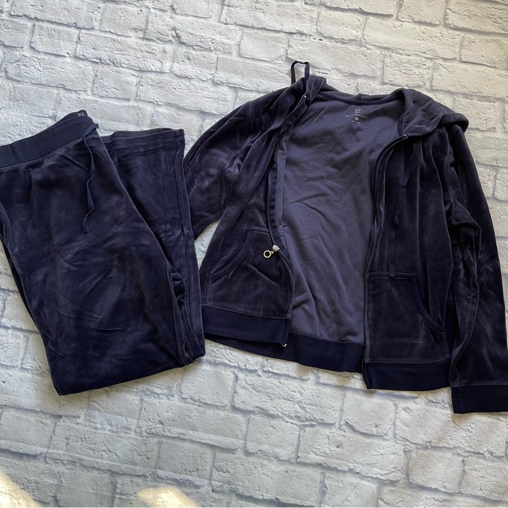 New York & Company Cozy Velour Tracksuit